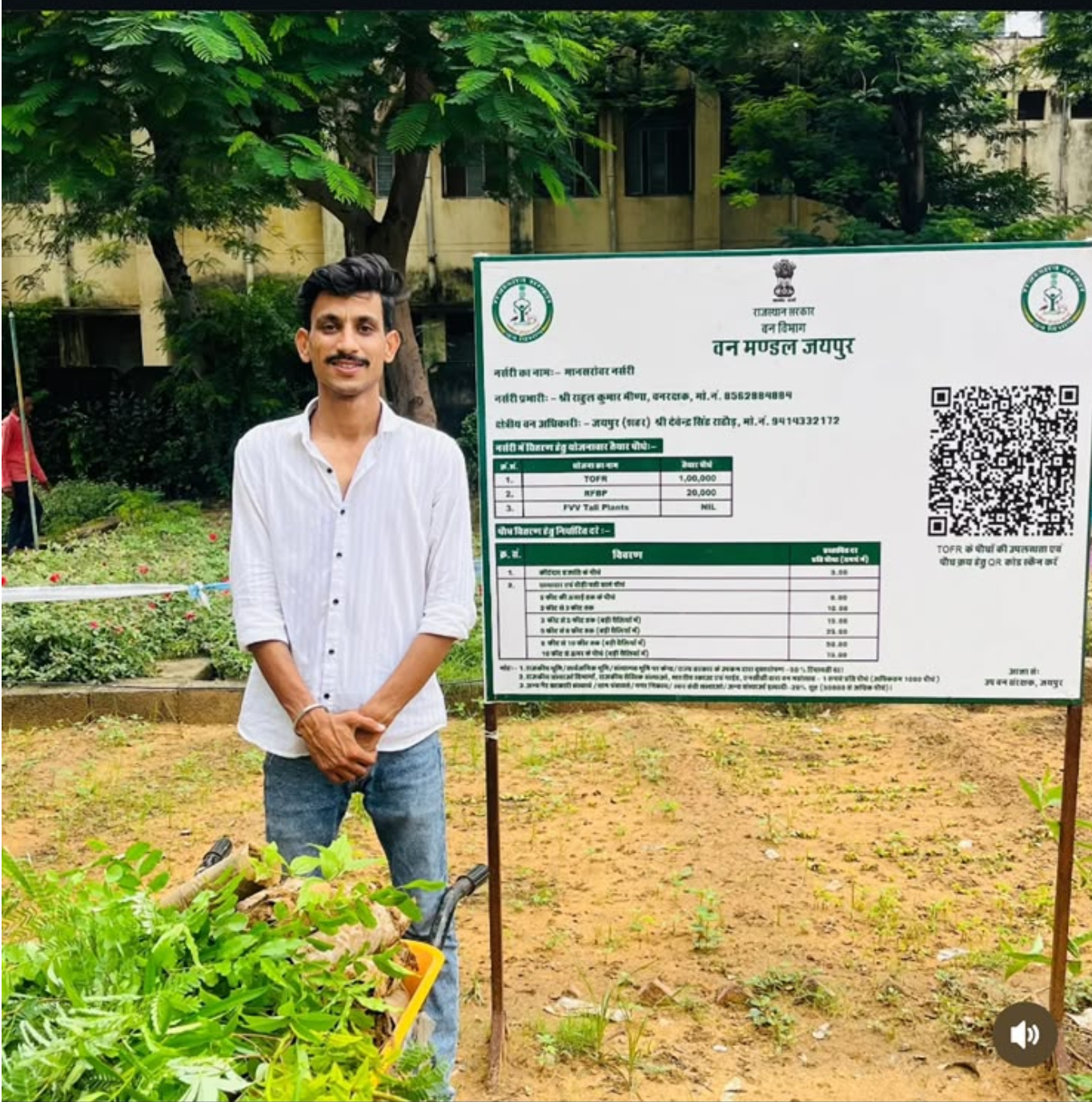 At the Rajasthan Forest Department nursery, Van Mandal Jaipur